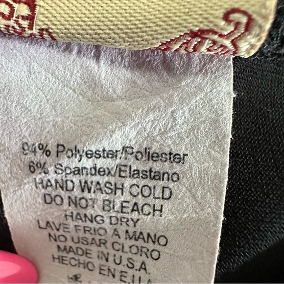 Vintage Babydoll Tank Y2K Black Tan Medium Dark Romantic Whimsigoth EUC Made USA - Picture 4 of 7